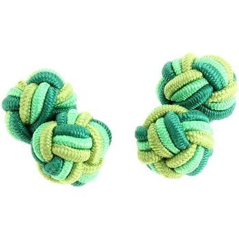 Image of Boutons de manchettes Clj Charles Le Jeune Passementerie Kent Vert