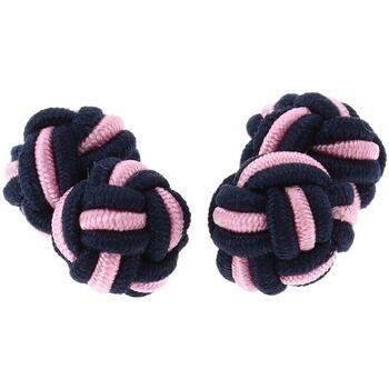 Image of Boutons de manchettes Clj Charles Le Jeune Passementerie RONDO Marine et Rose