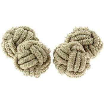 Image of Boutons de manchettes Clj Charles Le Jeune Passementerie RONDO Marron café