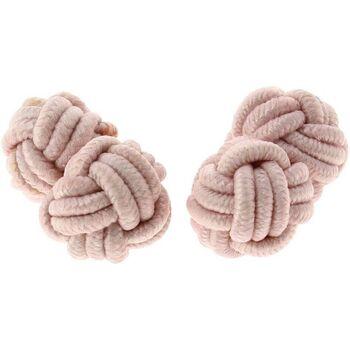Image of Boutons de manchettes Clj Charles Le Jeune Passementerie RONDO Rose classique