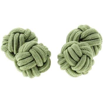 Image of Boutons de manchettes Clj Charles Le Jeune Passementerie RONDO Vert Estragon
