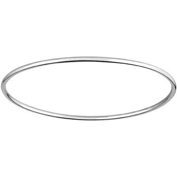 Image of Bracelets Brillaxis Bracelet jonc massif or blanc fil 1.5 mm