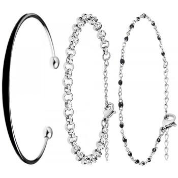 Image of Bracelets Sc Bohème B1430-NOIR+B2379-ARGENT+B2381-NOIR