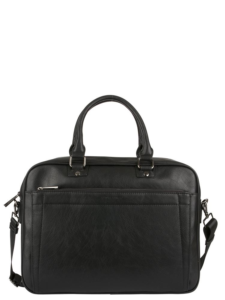 Image of Cette serviette David Jones en matière synthétique façon cuir sera parfaite pour le travail. Son intérieur doublé est équipé de 2 poches dont une pour un téléphone et d'un compartiment pour tablette ou PC 11'.- Taille compartiment PC : L30 x H21 x E01 cm.