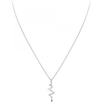 Image of Collier Sc Crystal BD1549-COLLIER-ARGENT-DIAMANT-NOIR