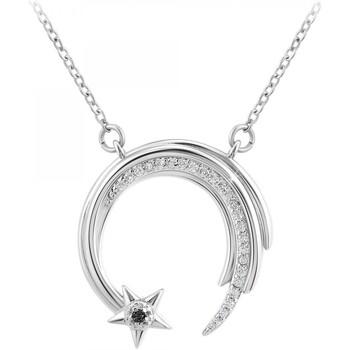 Image of Collier Sc Crystal BD3301-ARGENT-DIAMANT-NOIR