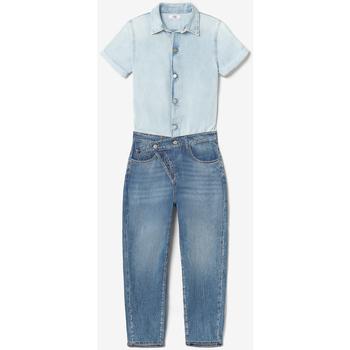 Image of Combinaisons Le Temps des Cerises Combinaison pantalon cozette en jeans bleu