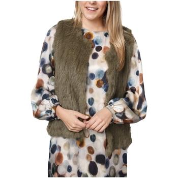 Image of Gilet Oakwood Gilet sans manches en fourrure femme Ref 42156 Kaki