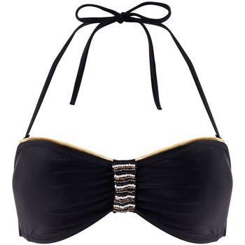 Image of Maillots de bain Brigitte Bardot Haut de maillot bandeau noir/or Riviera by