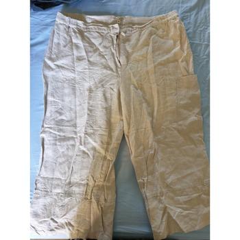 Image of Pantalon Scottage Pantacourt en lin