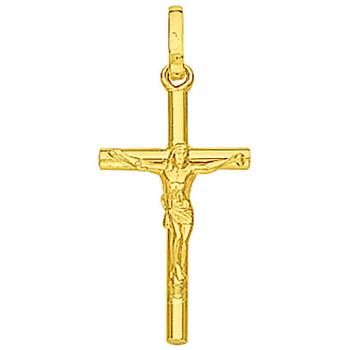 Image of Pendentifs Brillaxis Pendentif croix Christ or jaune 9 carats