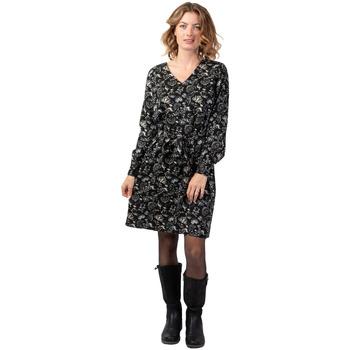 Image of Robe Coton Du Monde Robe courte droite manches longues LOINA imprimé ethnique chic