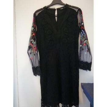 Image of Robe courte Desigual Robe dentelle noire