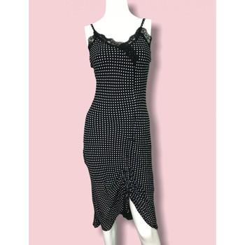 Image of Robe courte Sinequanone Sinequanone - Robe Noire à Pois T. 36