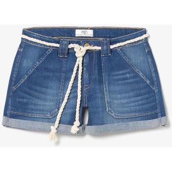 Image of Short Le Temps des Cerises Short bloom en jeans bleu foncé