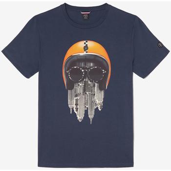 Image of T-shirt Le Temps des Cerises T-shirt backi bleu nuit imprimé