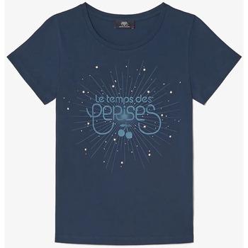 Image of T-shirt Le Temps des Cerises T-shirt fabulo bleu nuit imprimé