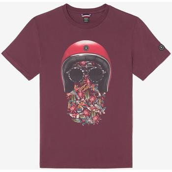 Image of T-shirt Le Temps des Cerises T-shirt gregor lie de vin imprimé