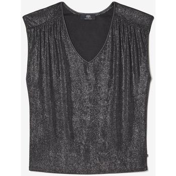 Image of T-shirt Le Temps des Cerises Top sans manches paula noir irisé