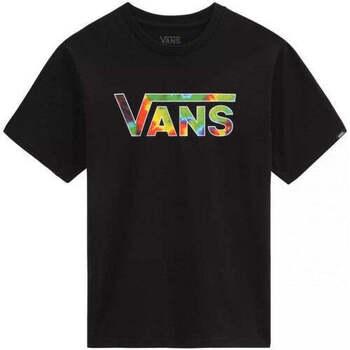 Image of T-shirt enfant Vans T-Shirt By Classic Logo Black/spiral Tie Dye