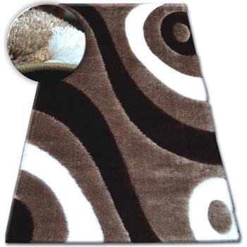 Image of Tapis Rugsx Tapis Shaggy SPACE 3D B314 marron clair 120x170 cm