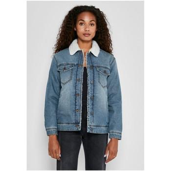 Image of Veste Noisy May Veste sherpa en denim Bleu F