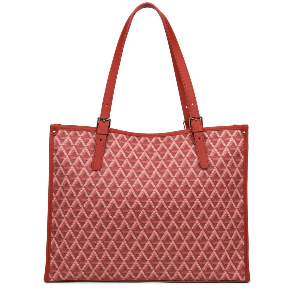 Image of <div data-content-type="html" data-appearance="default" data-element="main"><p>Grand cabas (L) <strong>Lancaster Ikon</strong> en toile enduite garnie refente de cuir de vachette. <br />Ce grand cabas pratique au quotidien contient une poche zippée