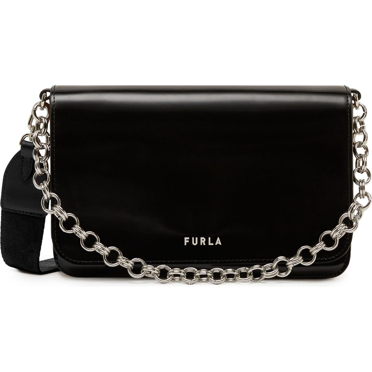 Image of <p>Furla Splendida (S) est un petit sac à bandoulière fabriqué à partir d'une combinaison de cuir de veau brossé et de tissu polyuréthane thermoplastique à imprimé Saffiano color-block. <br />Il est doté d'une double bandoulière : la première est une chaî