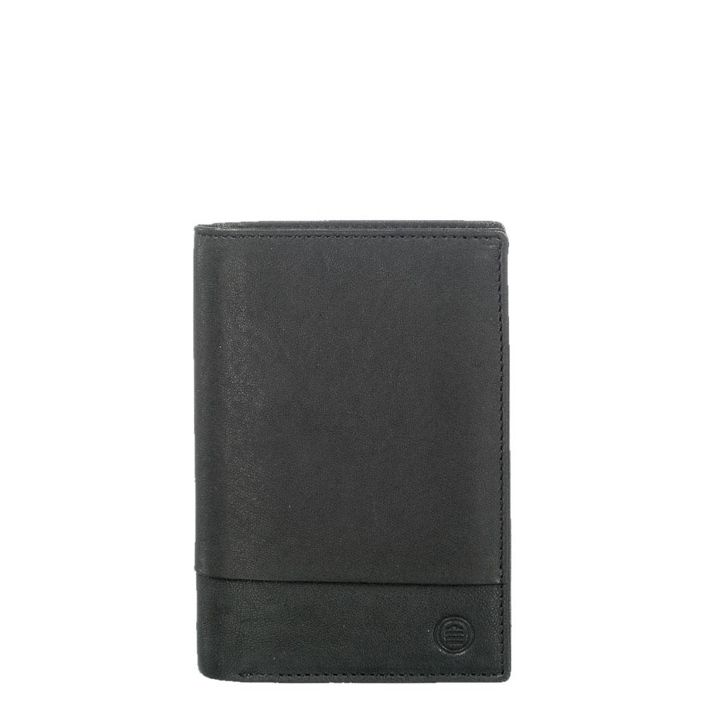 Image of <p>Portefeuille en cuir de vachette de la ligne <strong>Anchorage</strong> signée <strong>Serge Blanco</strong>. Dans un style intemporel, il est bien équipé et se compose de 3 volets avec 4 poches plates dont une transparente et une au dos, une poche zip