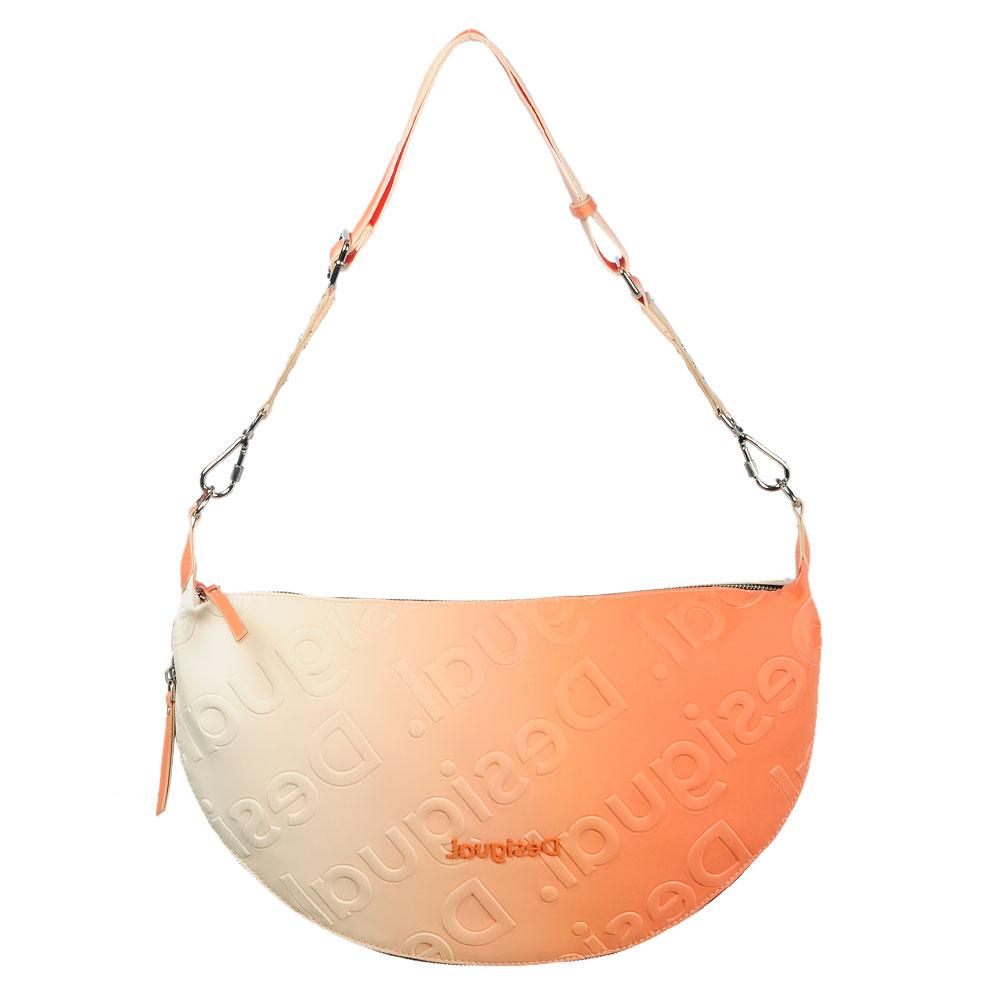 Image of <p>Sac à bandoulière Desigual Deep Kuwait. <br />Un coloris dégradé du blanc à l'orange, parfait pour l'été ! <br />Il contient 2 poches plates et une poche zippée. <br />Fermeture zippée à la base pour l'agrandir. <br />Bandoulière en toile ajustable.<br