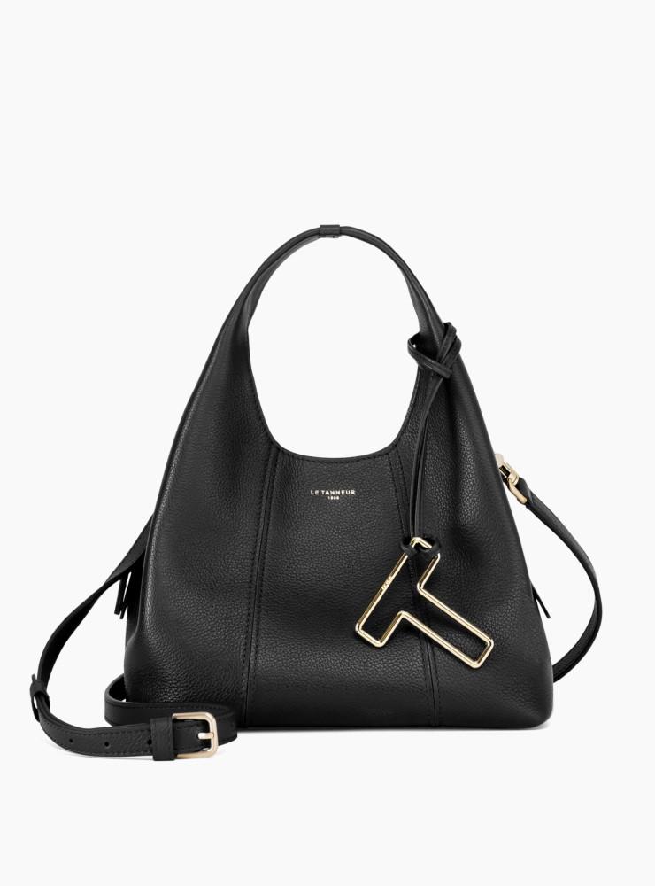 Image of <p>Sac à main (S) <strong>Le Tanneur Juliette</strong>.<br />Un petit format, cuir grainé pleine fleur, finitions soignées, pampille décorative en forme de "T".<br /> Vous pourrez aussi le porter en travers en fixant sa sangle ajustable aux deux anneaux d