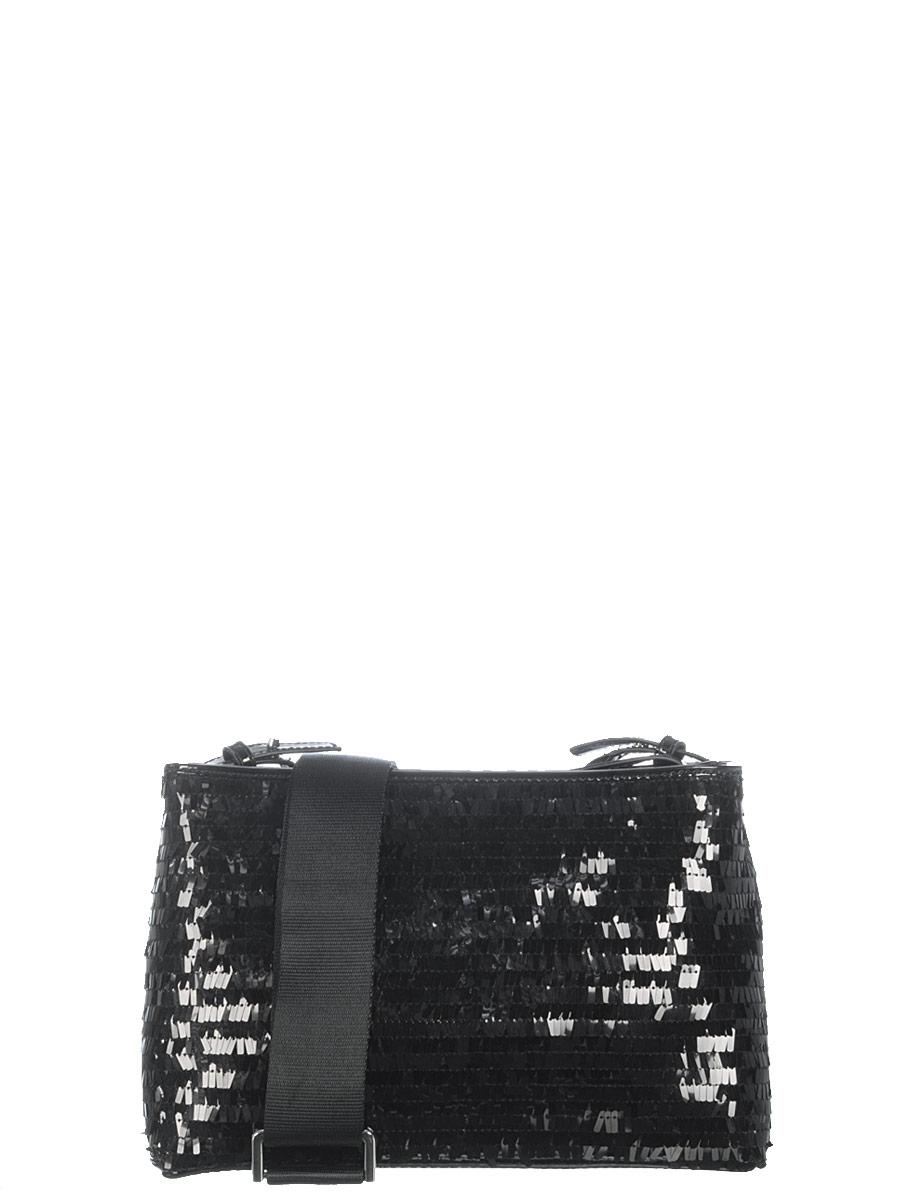 Image of <p>Sac de soirée <strong>Calvin Klein</strong> Sequins en simili cuir verni parsemé de sequins. <br />Il contient une poche plate.<br /> Sa bandoulière en toile est réglable et amovible. <br />Il peut également se porter comme une pochette en soirée avec