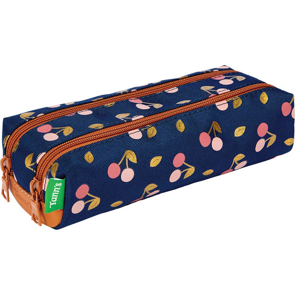 Image of <p><strong>Tann's</strong> propose une collection vitaminée pour la rentrée avec <strong>Alexa</strong> : imprimé cerises et sa touche de doré ! <br /><br />Cette<strong> trousse double</strong> Tann's est adaptée à toutes les classes du primaire et du co